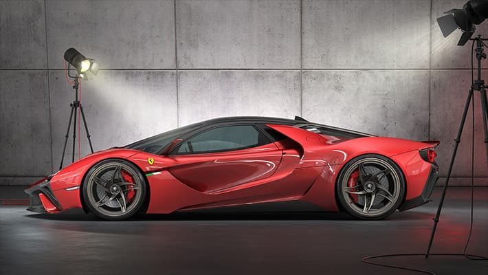 фото Ferrari Stallone Concept 2020 вид сбоку