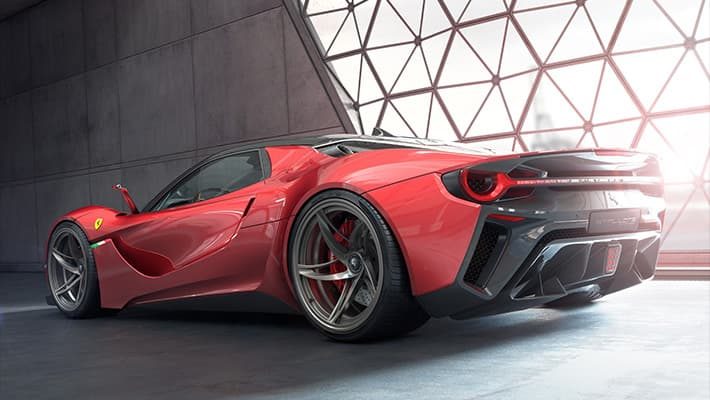 фото Ferrari Stallone Concept 2020 вид сзади