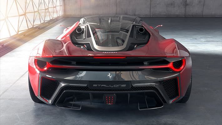 фотографии Ferrari Stallone Concept 2020 вид сзади
